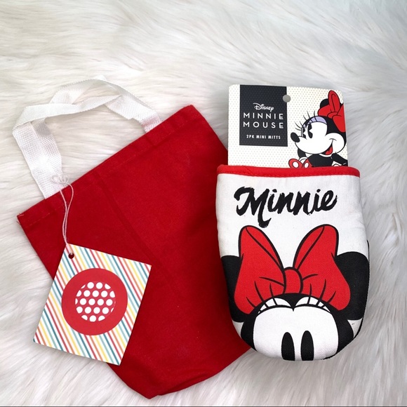 Minnie Mouse NEW oven mitts & red tote bag gift - Picture 7 of 13